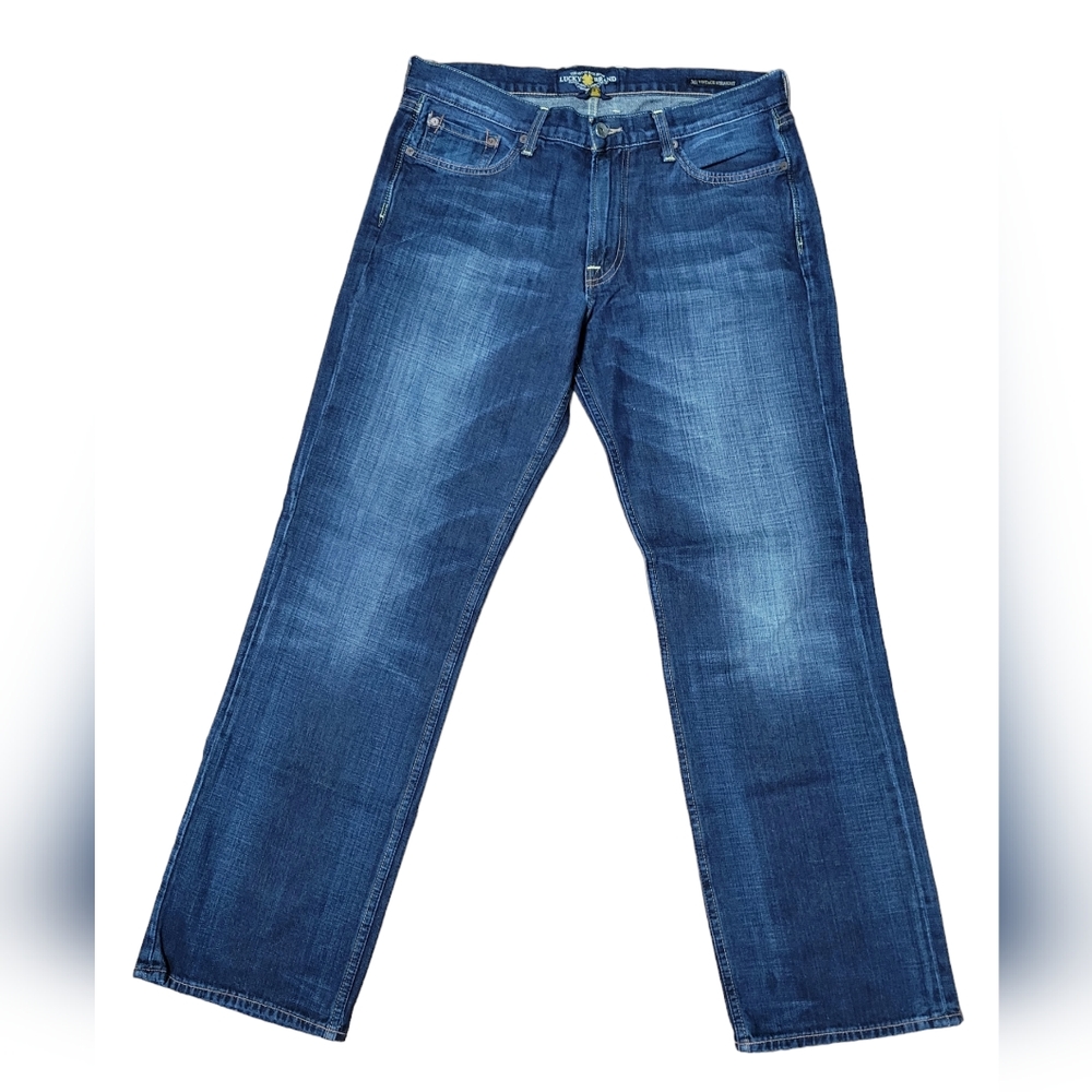 Lucky Brand Men's 361 Vintage Straight Jean washed blue /32